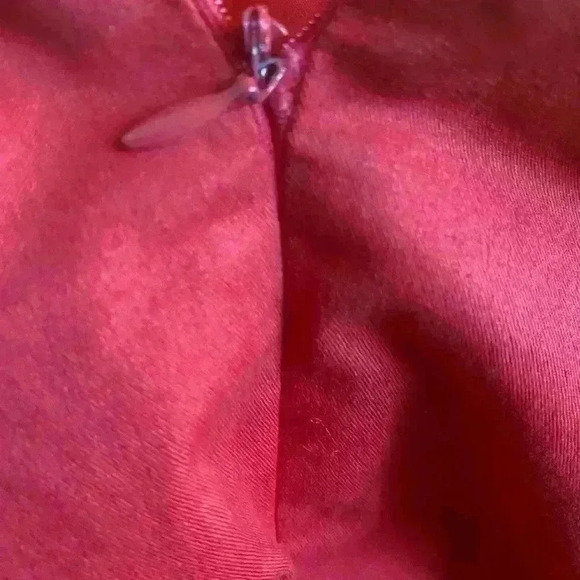 ÀCHEVAL PAMPA  Net Sustain Nube Off-The-Shoulder Stretch-Cotton Red Midi Dress M - Picture 15 of 16